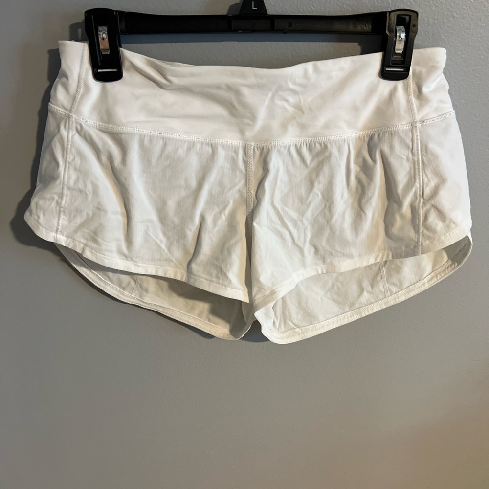Lululemon Athletica White Athletic Shorts
